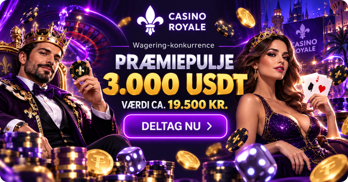 Casino Royale wagering-konkurrence med 3.000 USDT i præmiepuljen